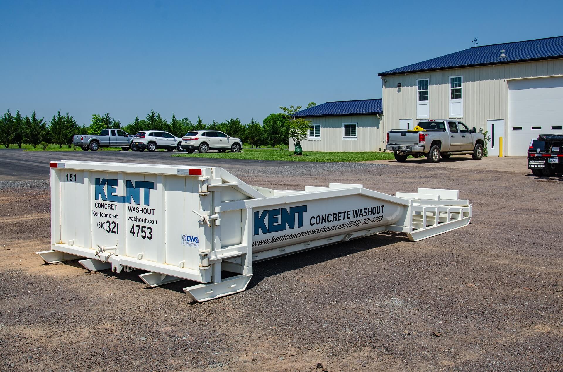 Kent's truck's concrete bed